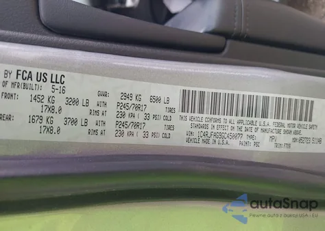 2016 Jeep Grand Cherokee Laredo z USA, uszkodzony, nr VIN 1C4RJFAG9GC450077